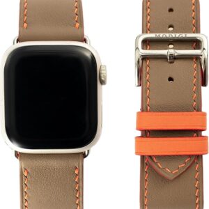 MODIGI コンパチブル Apple Watch用 バンド アップルウォッチ バンド レザー ベルト 本革 高級手作り Veau Swift 皮ベルト 40mm 41mm 42mm 44mm 45mm 46mm 49mm Ultra 1/2/ SE 1/2/3シリーズ10 9 8 7 6 5 4 (Etupe)