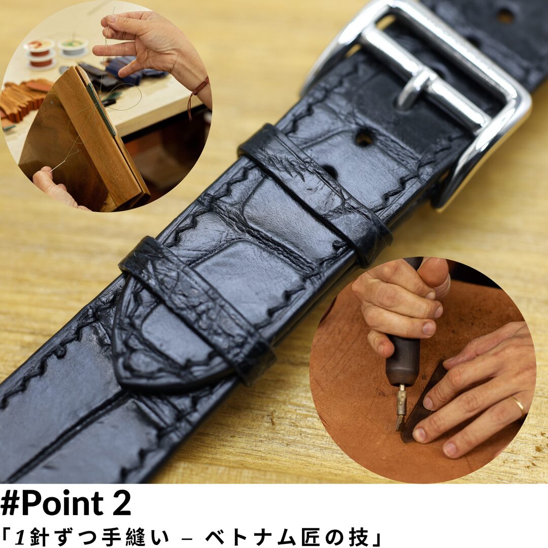 Apple Watch 革バンド 手縫い 職人仕上げ
