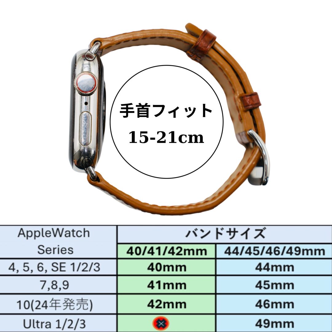 Apple Watch バンドサイズ対応表 40 41 44 45 49mm